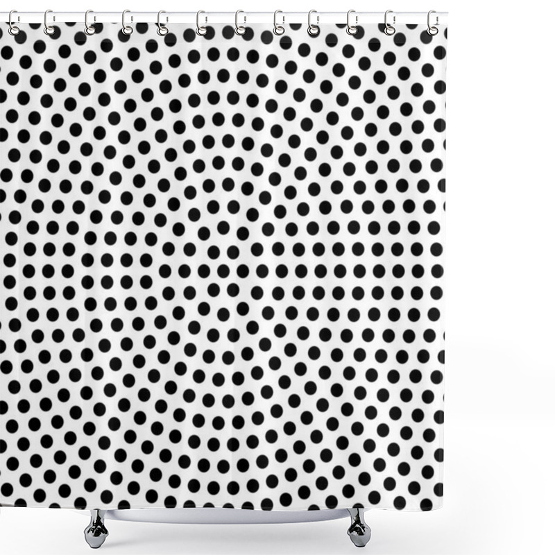 Personality  Random Circles, Dots Halftone (half Tone) Element In Spiral, Circular Or Radial Style. Dots In Swirl, Twirl, Rotation Pattern Vector Illustration Shower Curtains