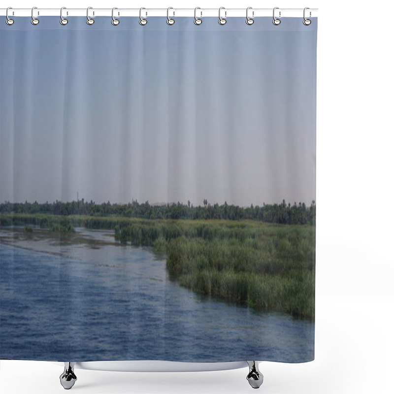 Personality  Landscape Of The Bank Of The Nile River In Egypt Shower Curtains