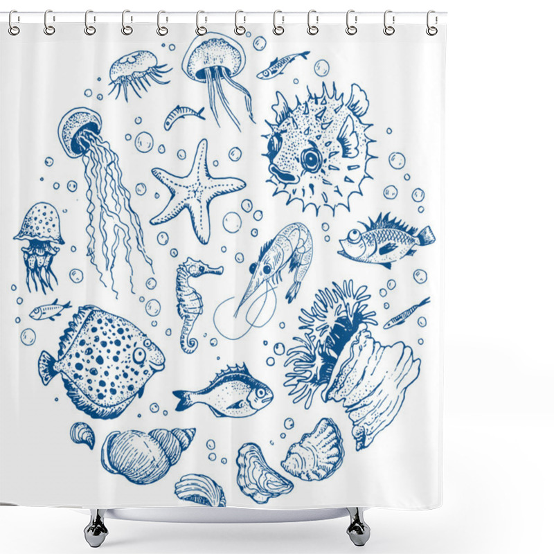 Personality  Sea Life Se Shower Curtains