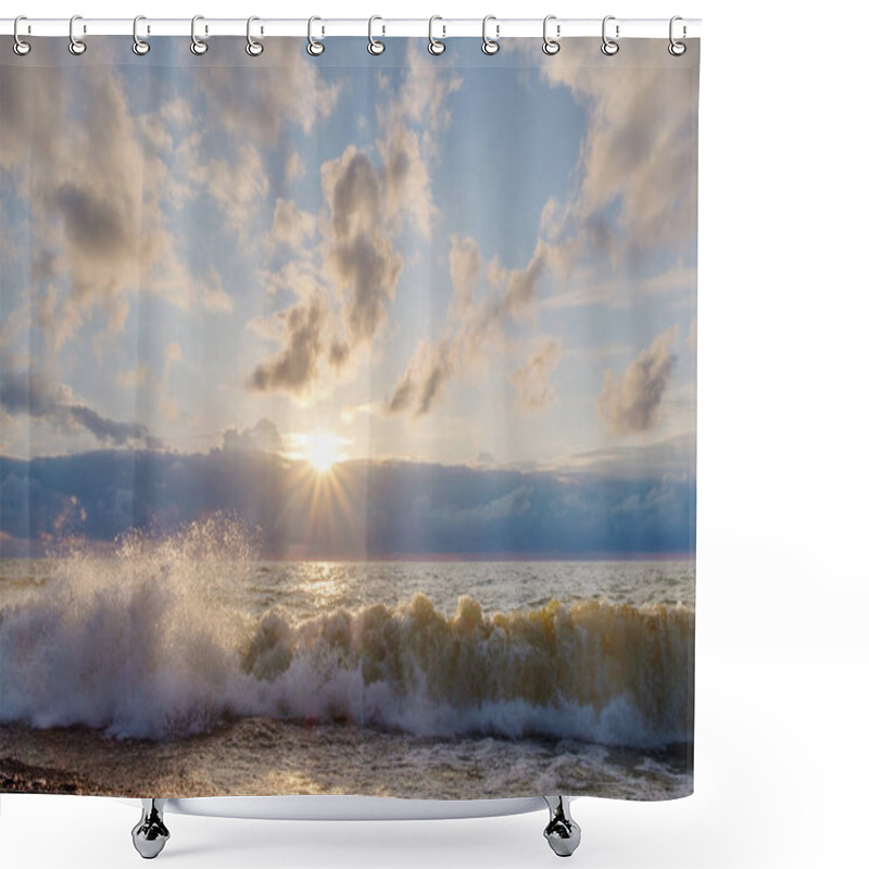 Personality  Wave Shower Curtains