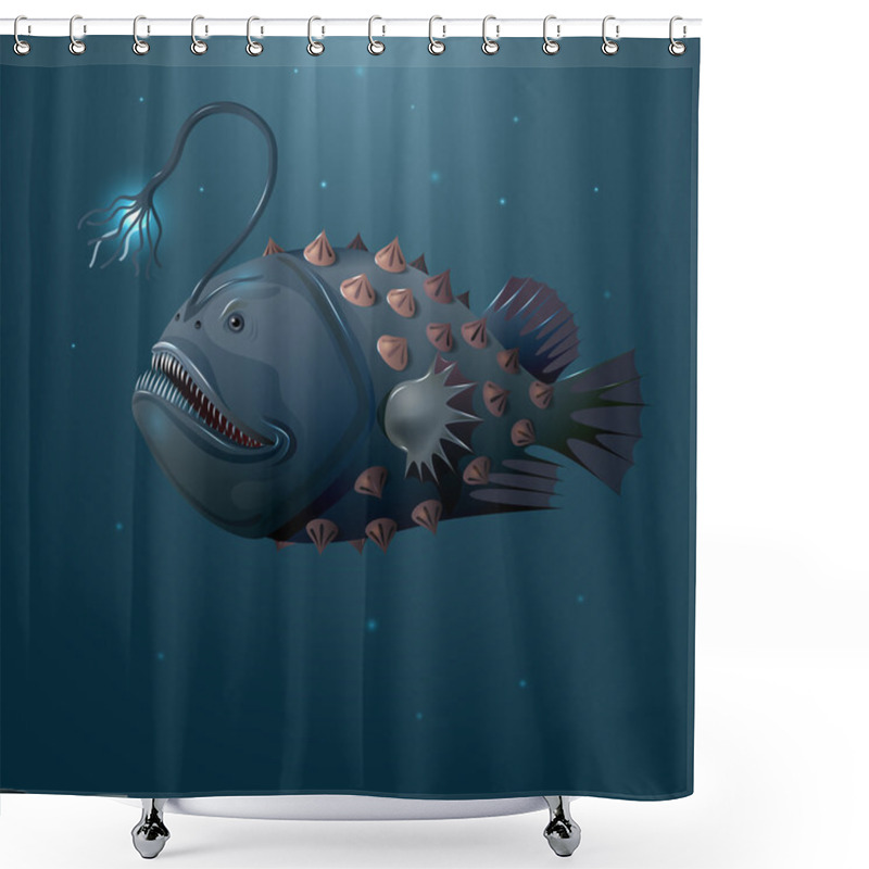 Personality  Angler Fish Shower Curtains