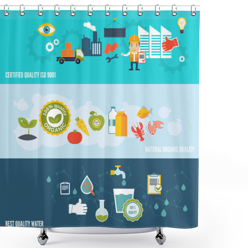 Personality  Quality Control Banners Shower Curtains