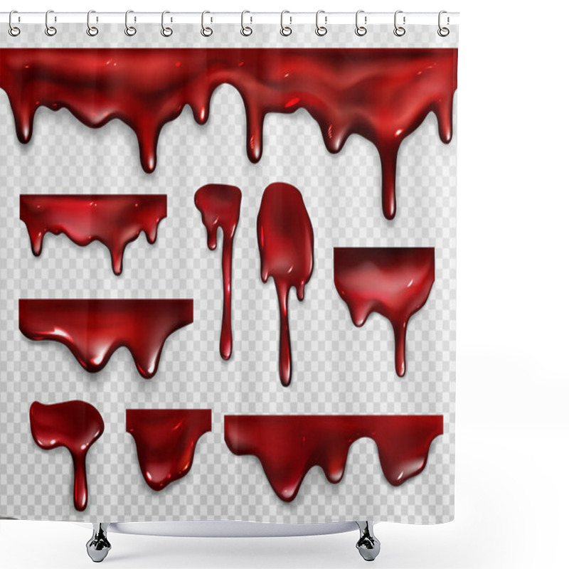 Personality  Dripping Blood, Red Paint Or Ketchup Shower Curtains