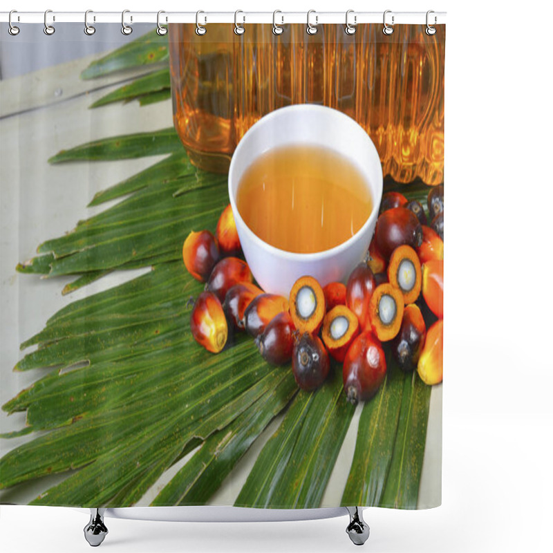 Personality  African Oil Palm(Elaeis Guineensis). Oil Palm Originates From West Africa But Its Cultivated In Many Tropical Regions Of The World. Indonesia & Malaysia Produce About 85% Of The Palm Oil In The World. Shower Curtains