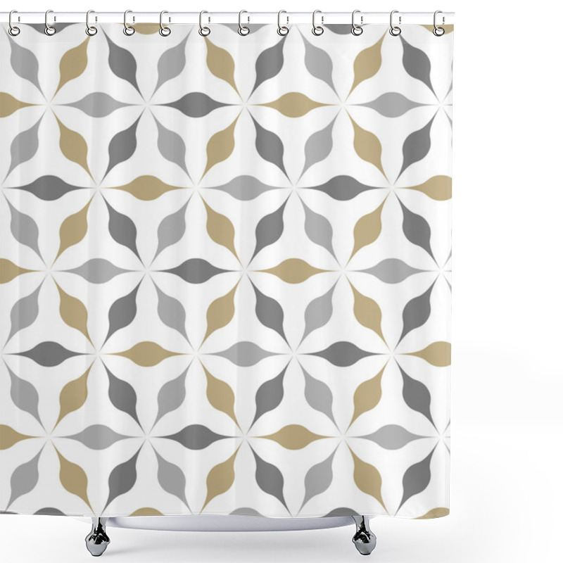 Personality  Abstract Linear Petal Flower. Vector Pattern Shower Curtains