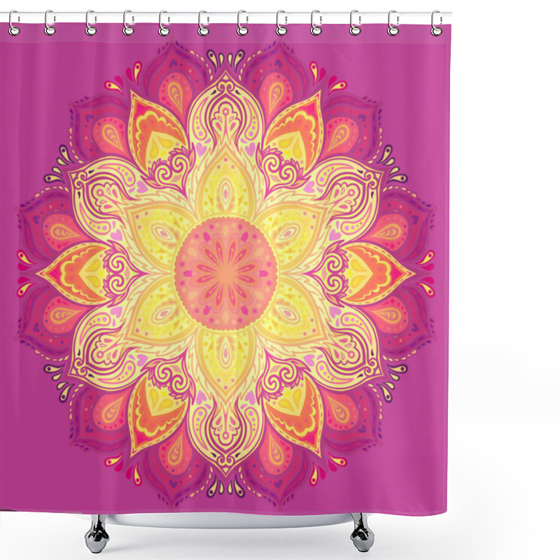 Personality  Mandala Patterned With Indian Paisley Shower Curtains