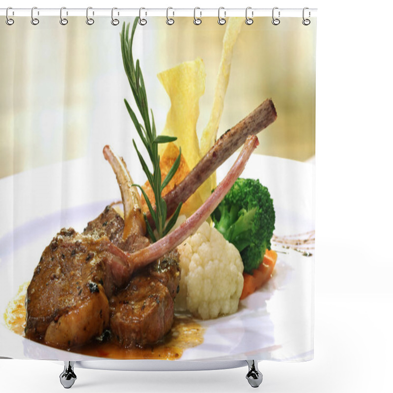 Personality  Grilled Lamb Steak Shower Curtains