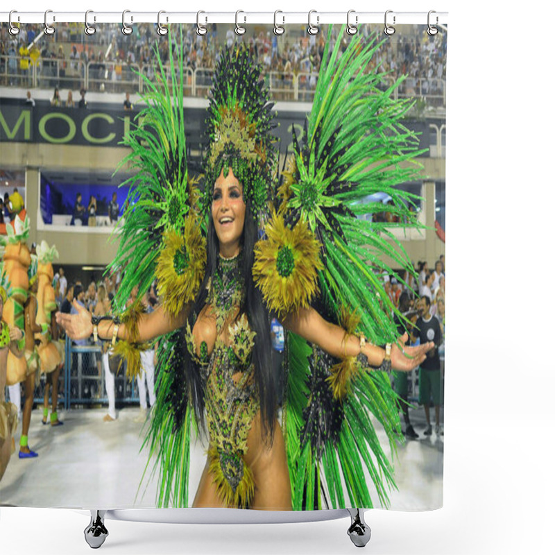 Personality  Rio De Janeiro, February 5, 2016.Parade Of The Samba Schools During The Rio De Janeiro Carnival, Considered The Biggest Carnival In The World, At Sambodromo In The City Of Rio De Janeiro, Brazil. Shower Curtains