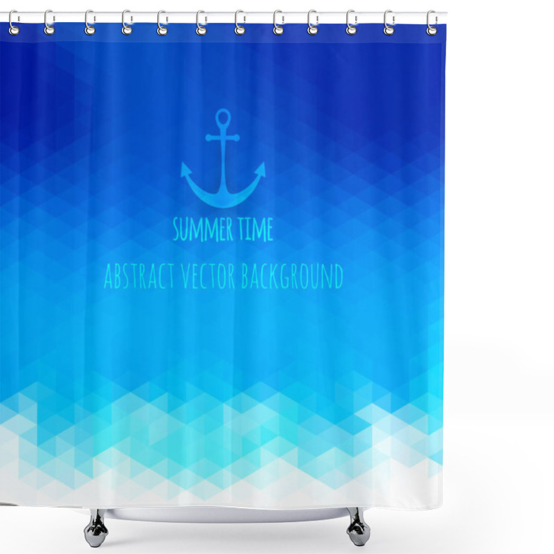 Personality  Abstract Beach Triangular Background Made Of Polygonal Shapes. V Shower Curtains