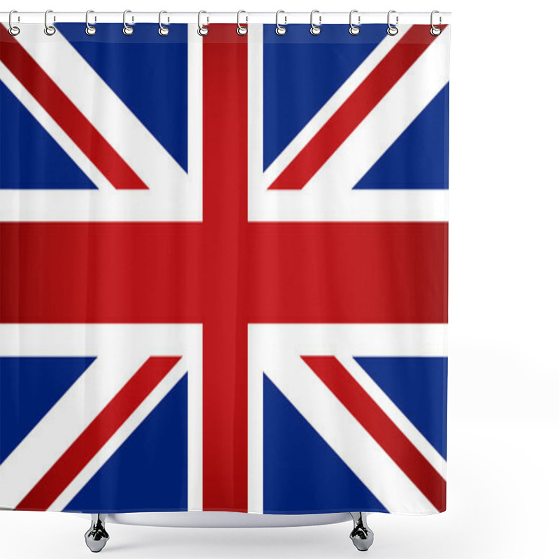 Personality  United Kingdom Flag. Vector Illustration. Shower Curtains