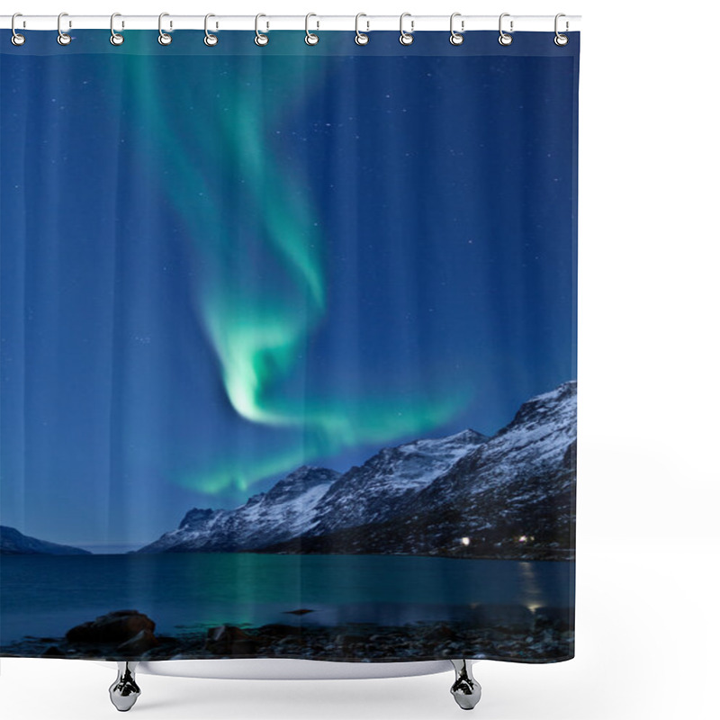 Personality  Northern Lights (Aurora Borealis) In The Sky Shower Curtains