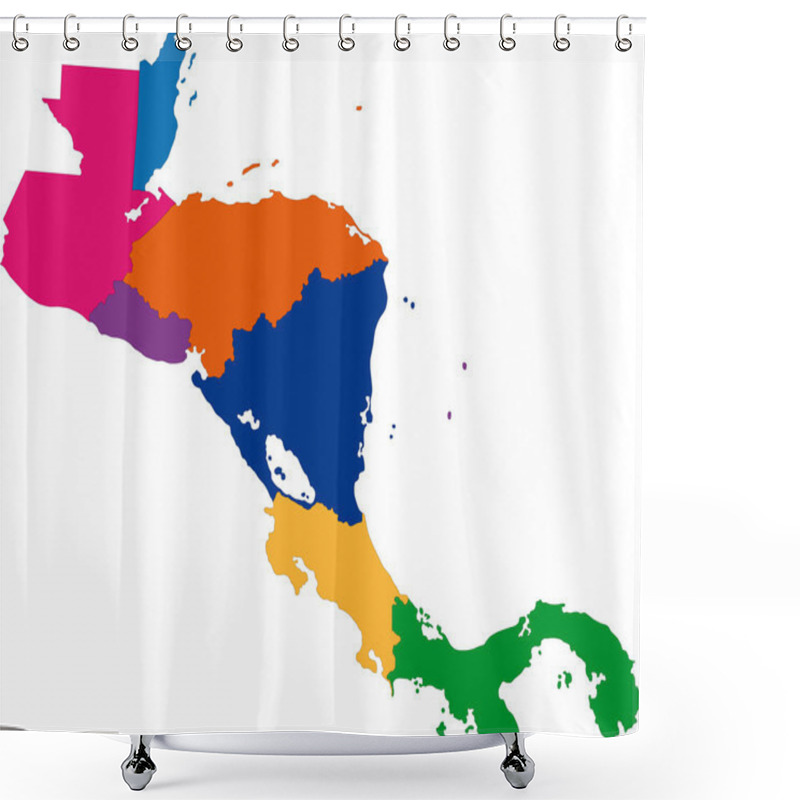 Personality  Central America Map Shower Curtains