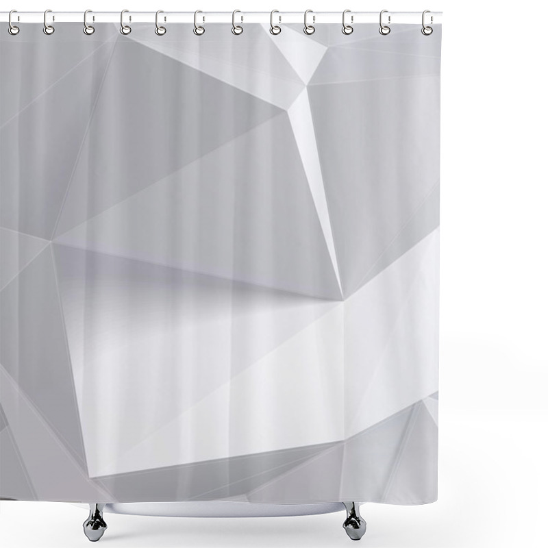 Personality  Low Polygon Geometry Shape. Vector Illustration Shower Curtains