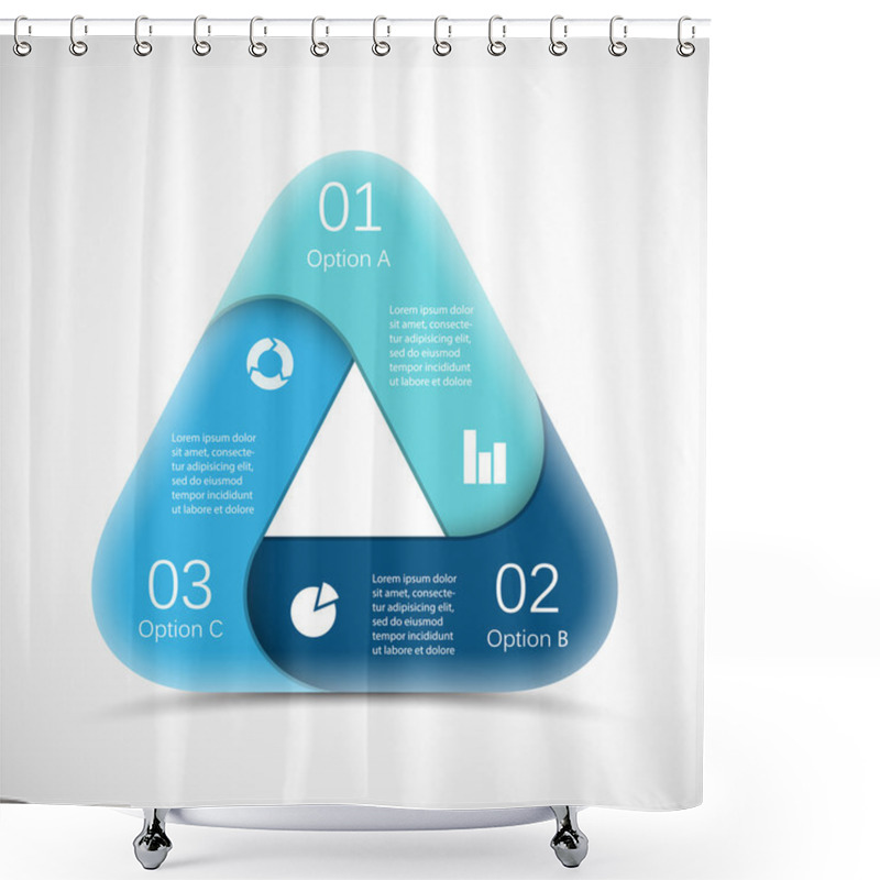 Personality  Circle Triangle Infographic. Shower Curtains