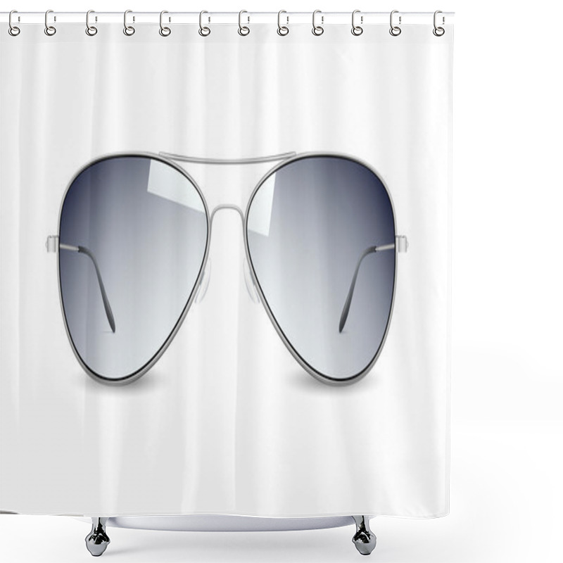 Personality  Sun Glasses Shower Curtains