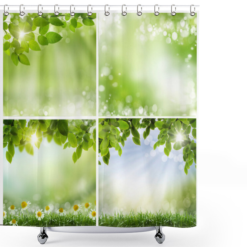 Personality  Spring Backgrounds Shower Curtains