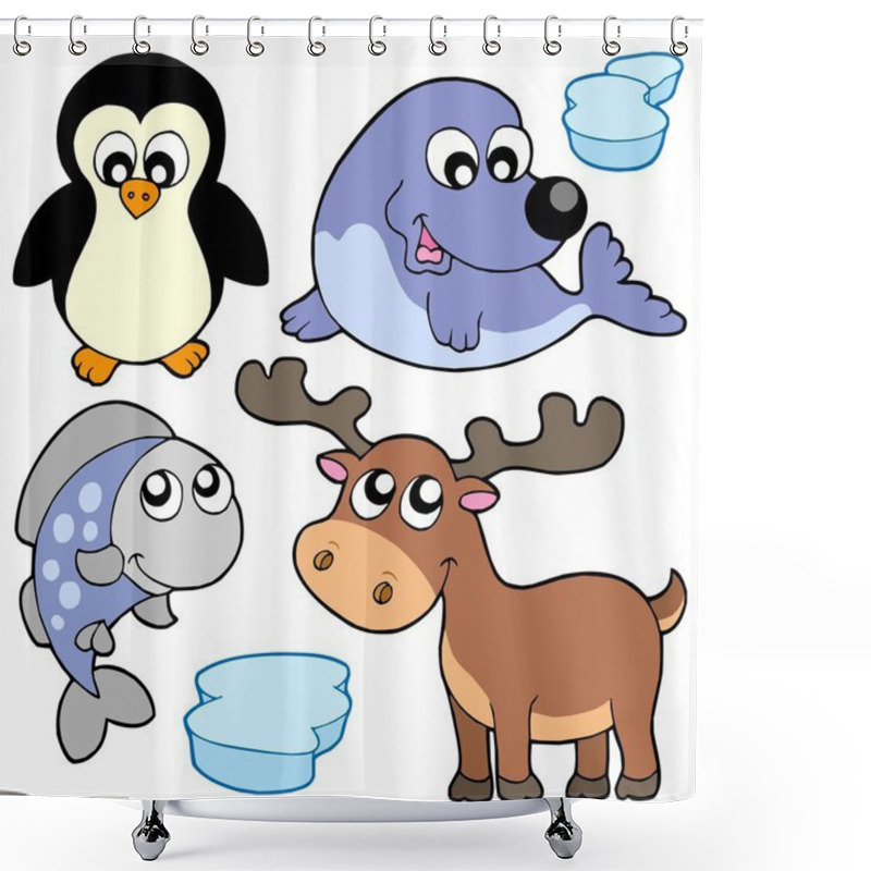 Personality  Cute Winter Illustration Shower Curtains