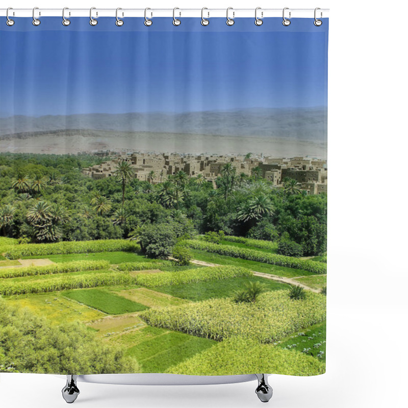 Personality  A Green Oasis In Morocco Shower Curtains