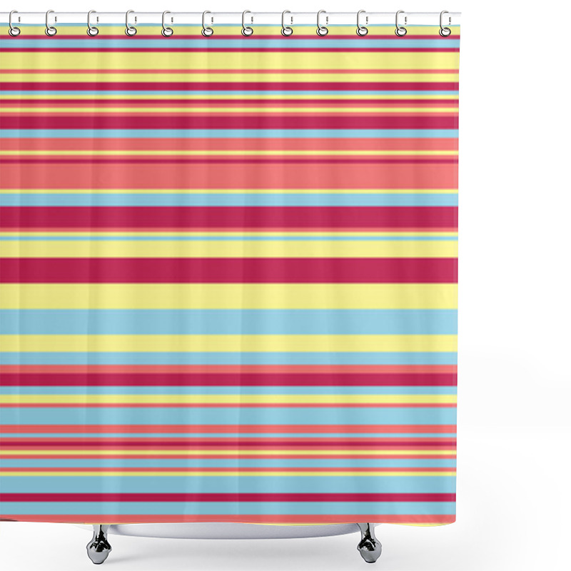 Personality  Vibrant Horizontal Stripes In Pastel And Bold Hues.  Perfect For Backgrounds, Textiles, Website Design, Or Any Project Needing A Cheerful, Modern Aesthetic. Shower Curtains