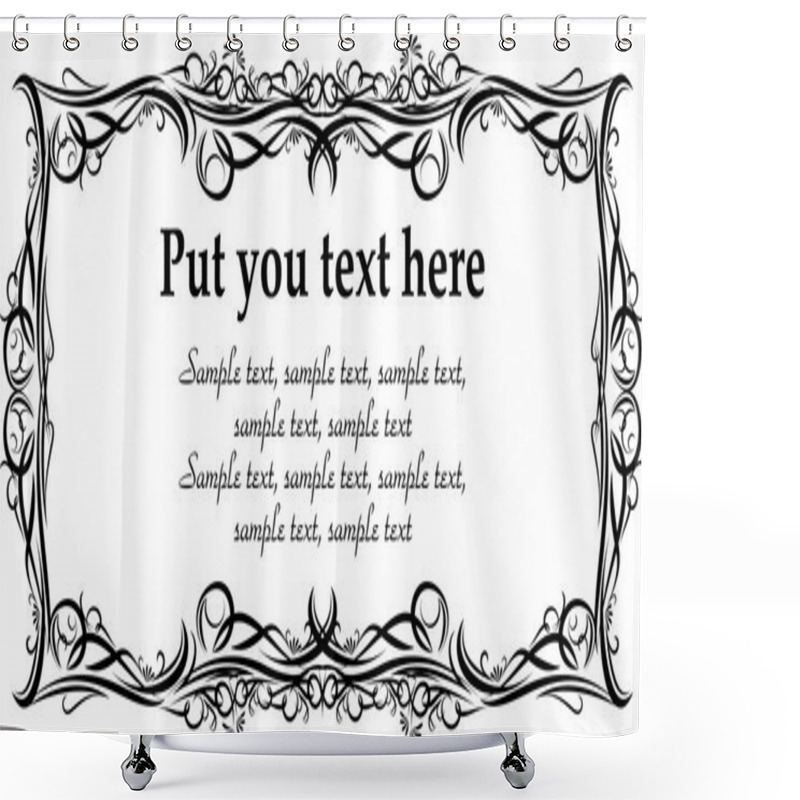 Personality  Elegant Frame For Text Shower Curtains