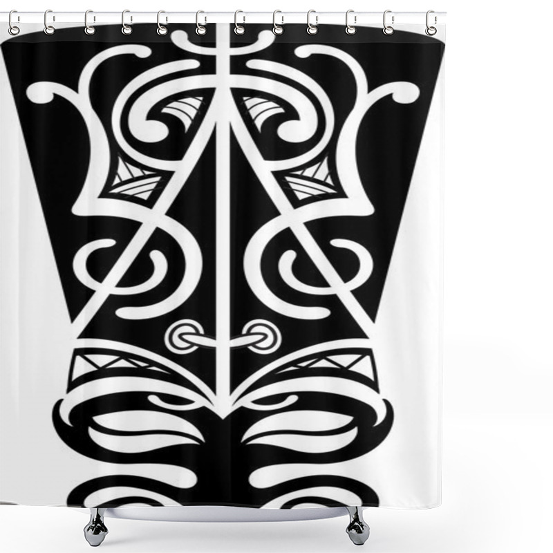 Personality  Maori Mask Shower Curtains