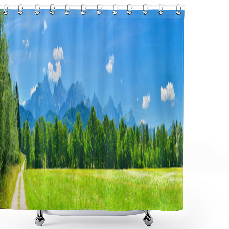 Personality  Summer Mountains Panorama, Germany Shower Curtains