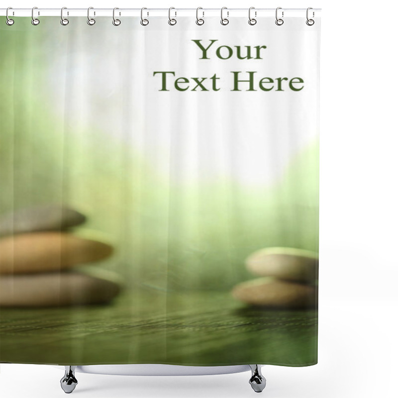 Personality  Rock Garden Background With Space For Text Shower Curtains