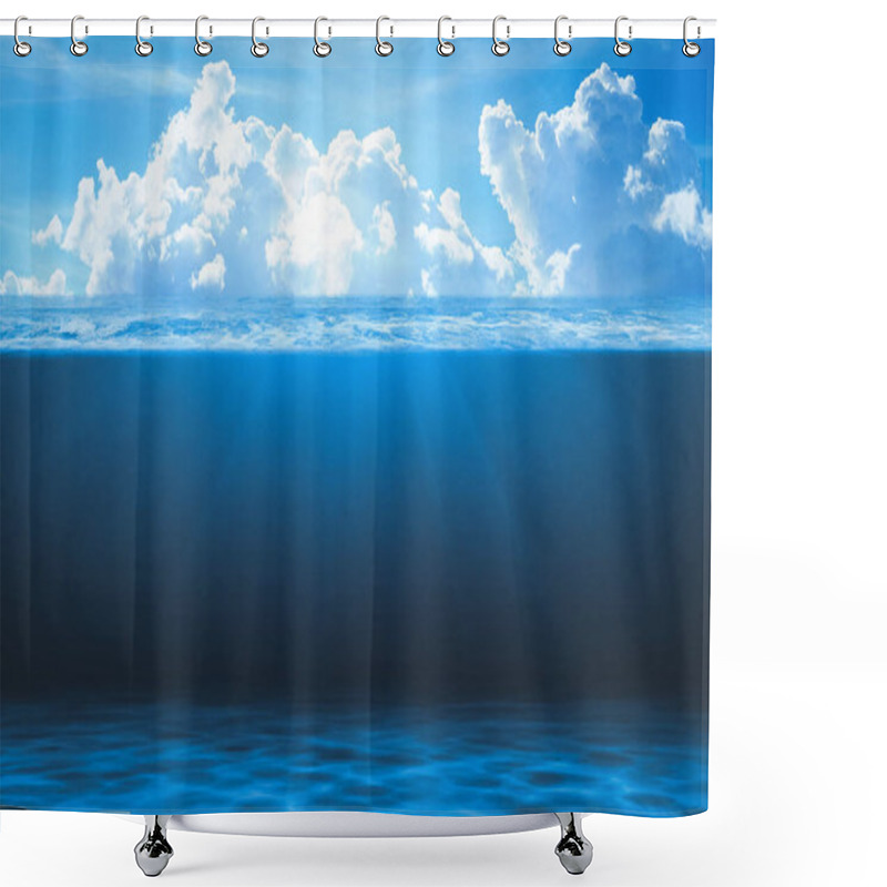 Personality  Sunbeam Blue With Bubbles Deep Sea Or Ocean Underwater Background. Shower Curtains