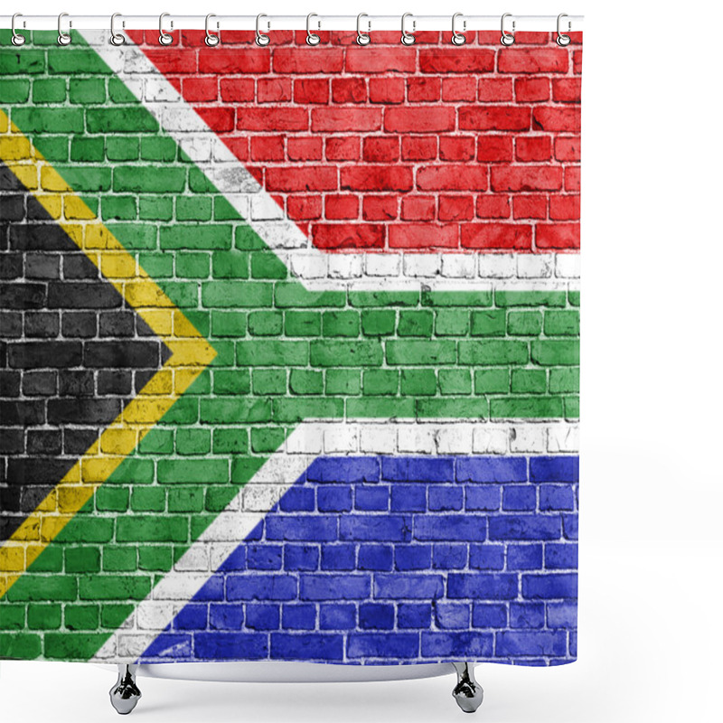 Personality  Grunge South Africa Flag Shower Curtains