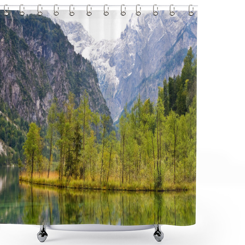 Personality  Almsee Lake, Almtal Valley, Austria Shower Curtains