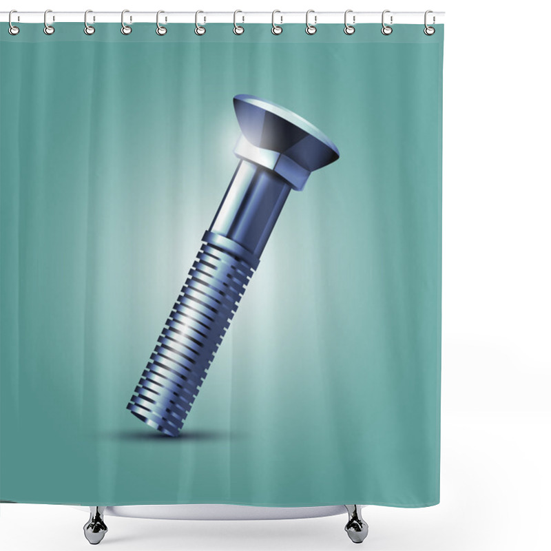 Personality  Iron Bolt - Vector Illustration Shower Curtains