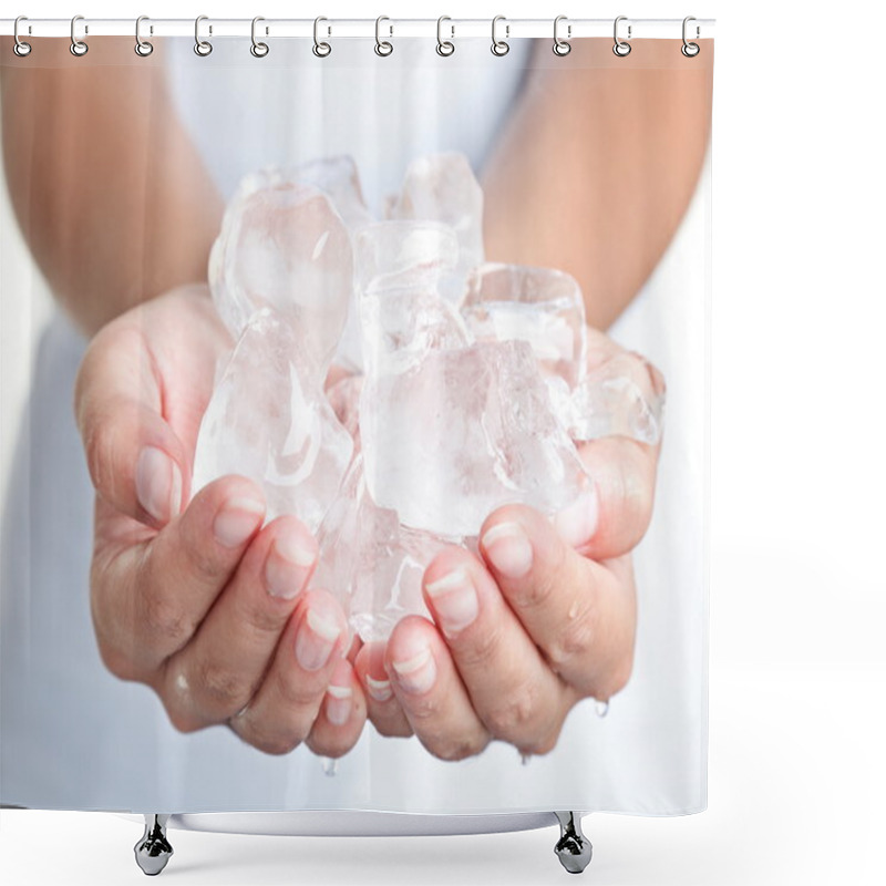 Personality  Ice Cold Hands Shower Curtains