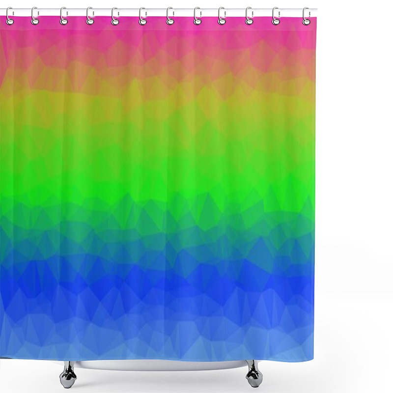 Personality  Creative Prismatic Background With Polygonal Pattern Shower Curtains