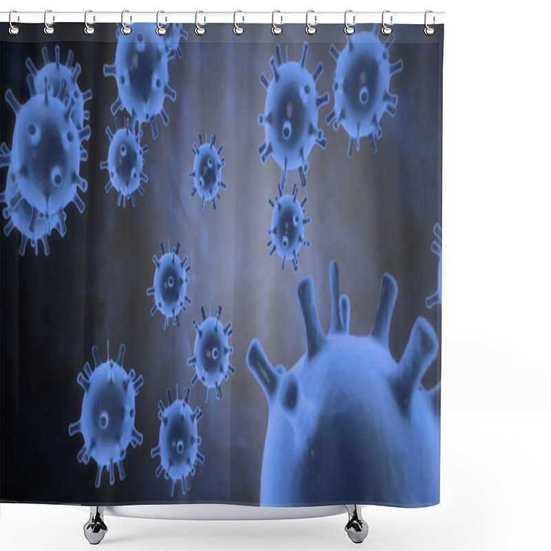 Personality  3D Visualization Of The Virus. Pathogens, Information On The New 2019-nCoV Coronovirus, SARS. The Epidemic In China Shower Curtains