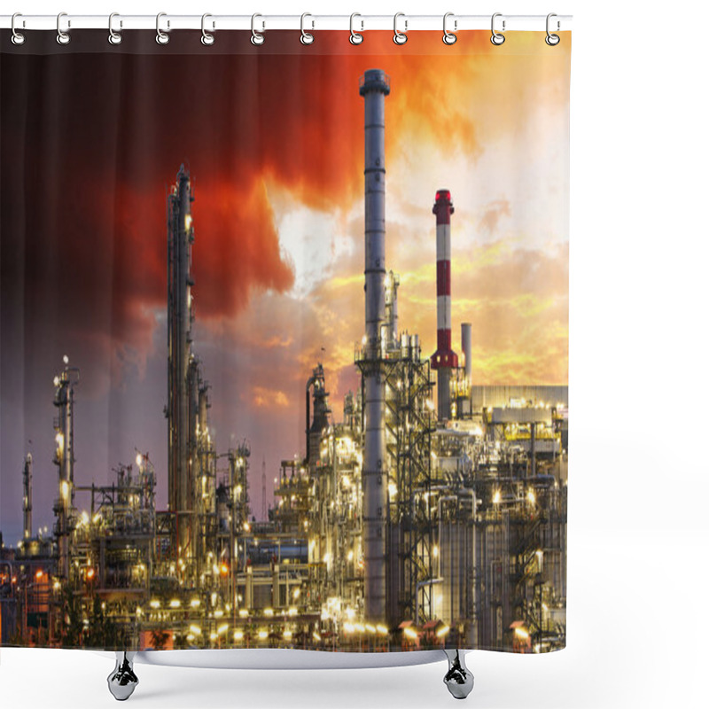 Personality  Oil Industry Factory Shower Curtains