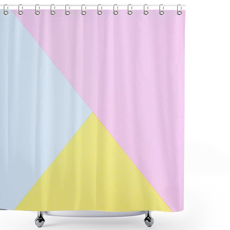 Personality  Paper Pastel Geometric Flat Lay Abstract Background Texture Shower Curtains