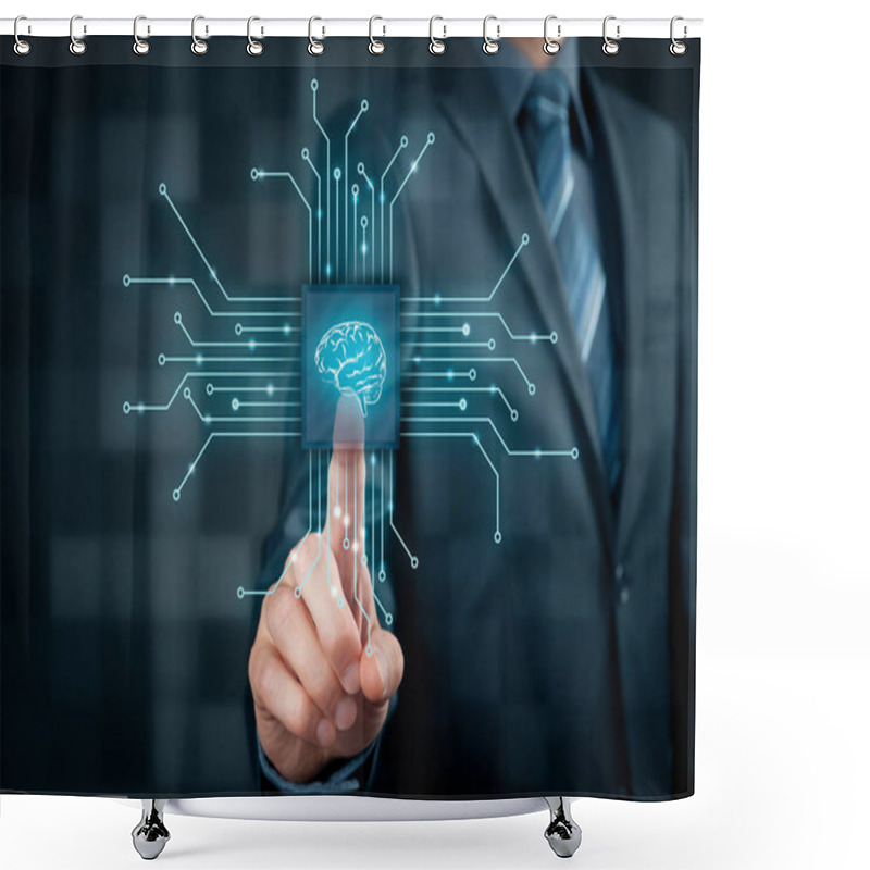 Personality  Artificial Intelligence Technologies Concept Shower Curtains