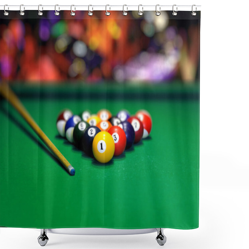 Personality  Billiards Shower Curtains