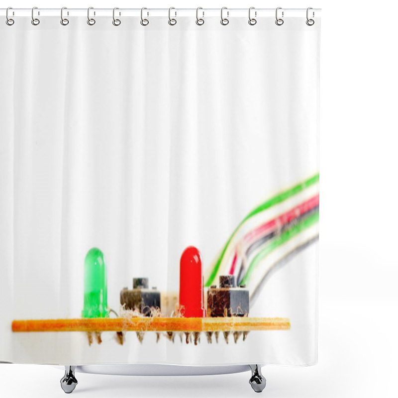 Personality  Green Red Led Shower Curtains