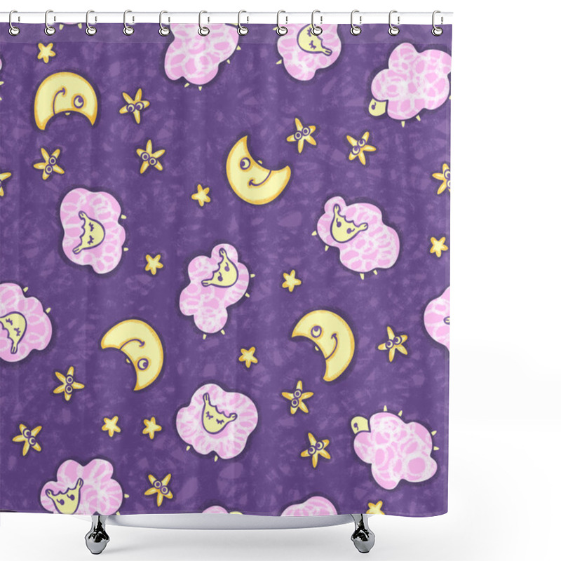 Personality  Vivid Repeating Map Shower Curtains