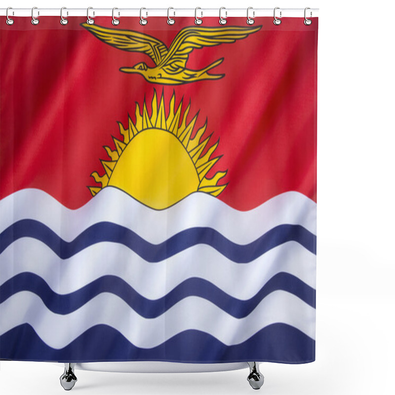 Personality  Flag Of Kiribati Shower Curtains