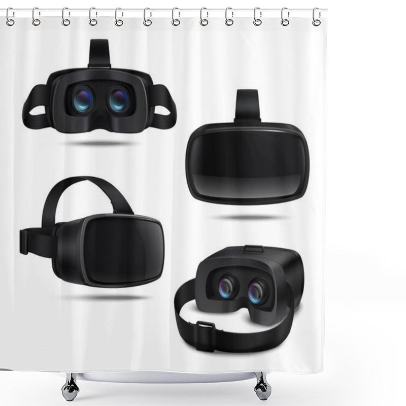 Personality  Realistic VR Headset Shower Curtains