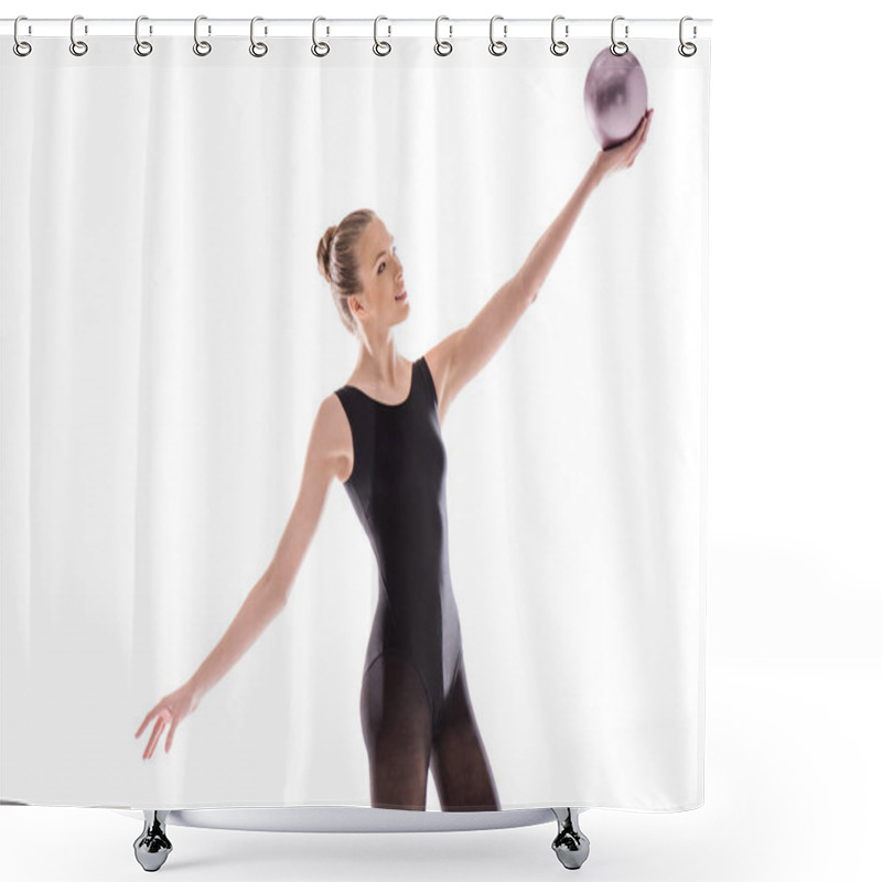 Personality  Rhythmic Gymnast With Ball  Shower Curtains