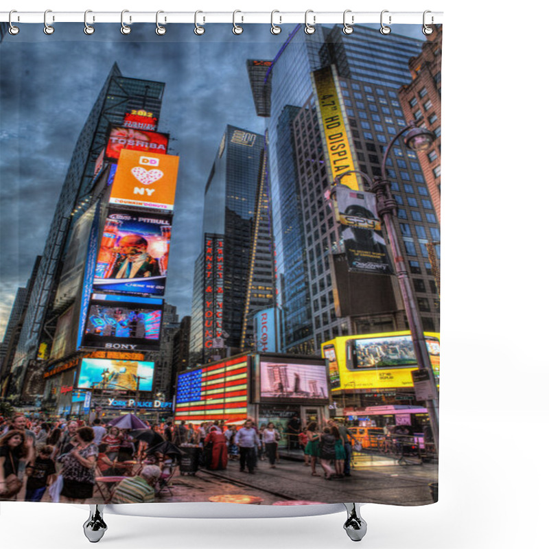 Personality  Packed Times Square, Manhattan, New York, USA Shower Curtains