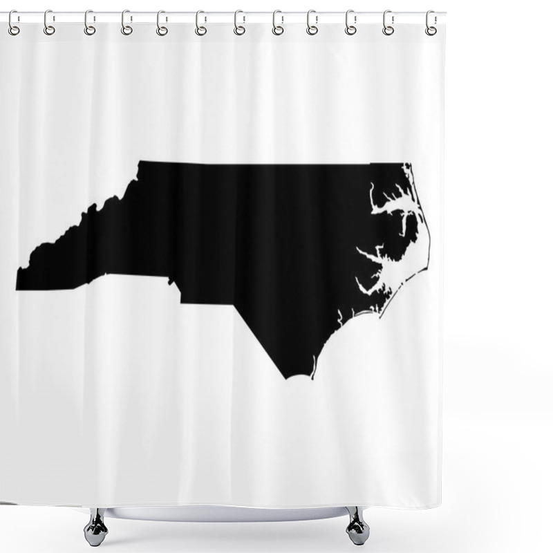 Personality  Map Of North Carolina Shower Curtains