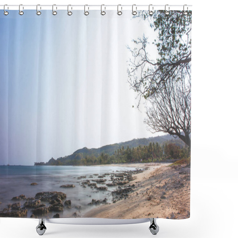 Personality  Hidden Gem. Peaceful Private Beach With Hillside View. Shower Curtains