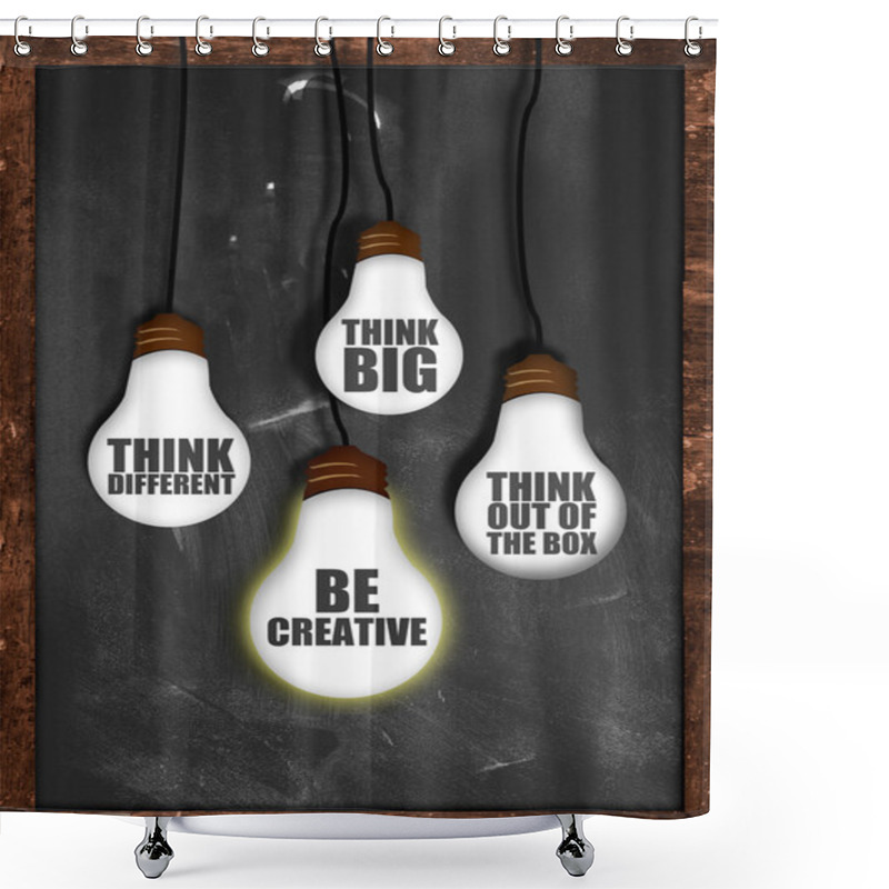 Personality  Think Big , Be Creative Shower Curtains