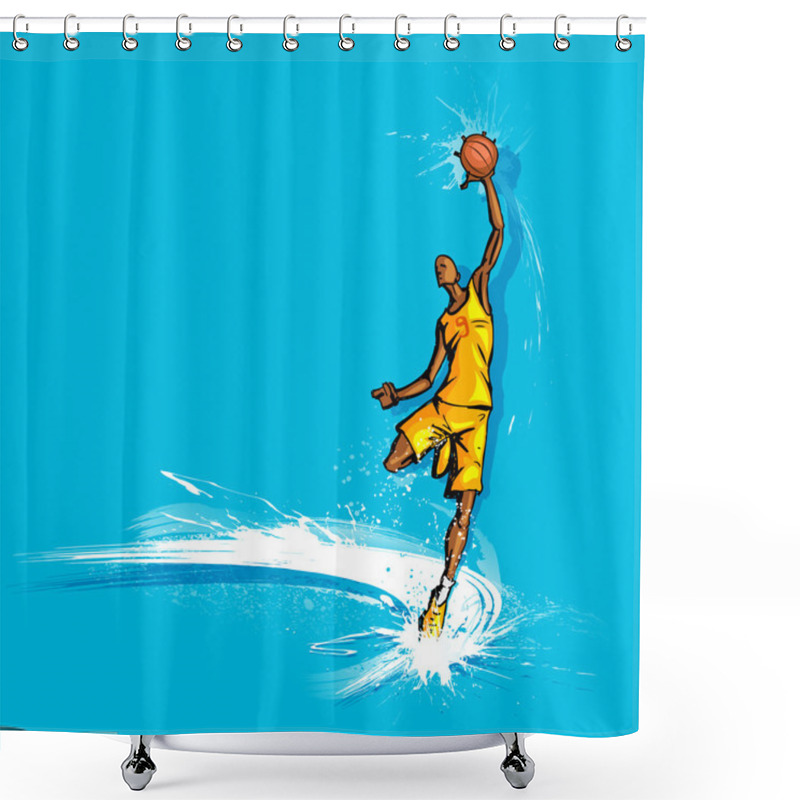 Personality  Basketball Player Shower Curtains