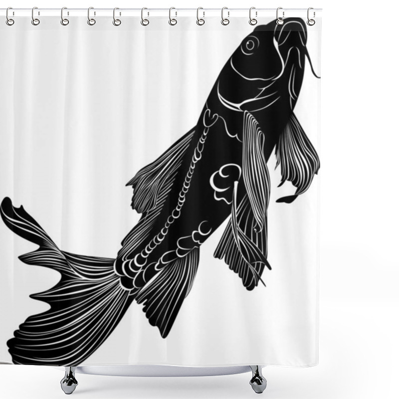 Personality  Koi Fish Shower Curtains