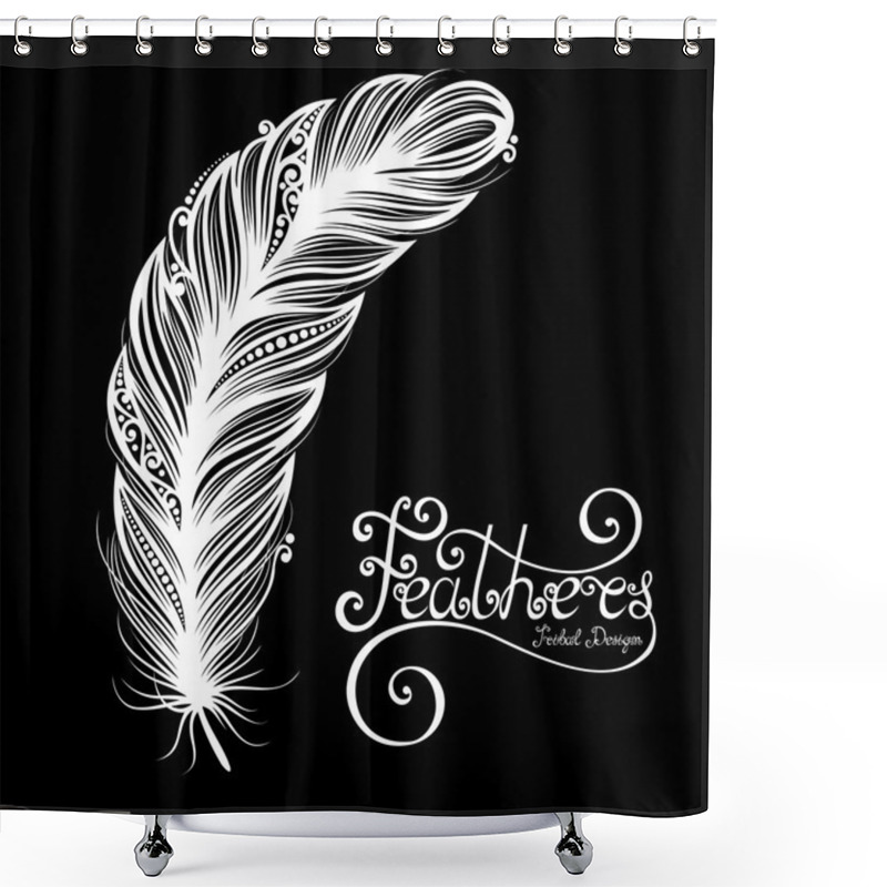 Personality  Peerless Decorative Feather Shower Curtains